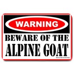 Beware Alpine Goat Large Doormat