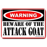 Beware Attack Goat Large Doormat