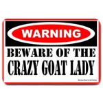 Beware Crazy Goat Lady Large Doormat