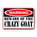 Beware Crazy Goat Small Doormat
