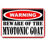 Beware Myotonic Goat Large Doormat