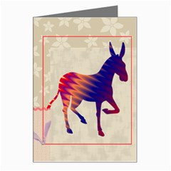 Donkey 8 Greeting Card from ArtsNow.com Left