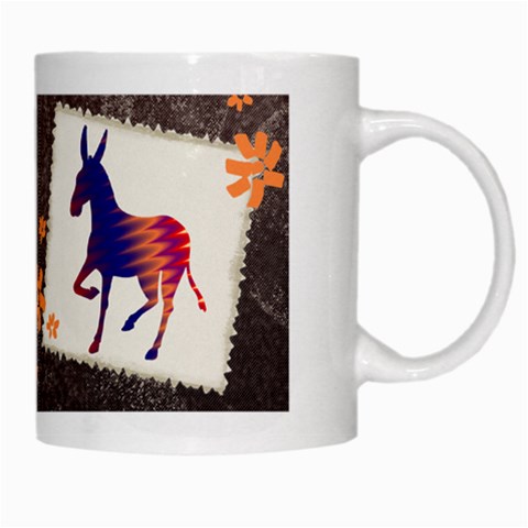 Donkey 8 White Mug from ArtsNow.com Right