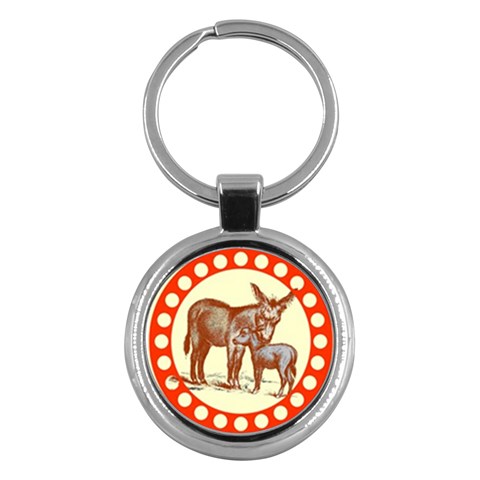 Donkey 9 Key Chain (Round) from ArtsNow.com Front