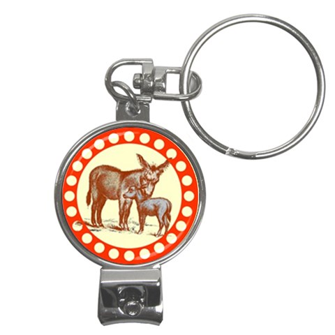 Donkey 9 Nail Clippers Key Chain from ArtsNow.com Front