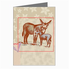 Donkey 9 Greeting Card from ArtsNow.com Left