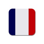 French Flag France Rubber Square Coaster (4 pack)