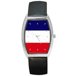 French Flag France Barrel Style Metal Watch