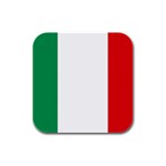 Italian Flag Italy Rubber Square Coaster (4 pack)