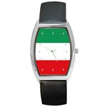 Italian Flag Italy Barrel Style Metal Watch