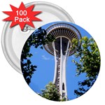 Space Needle 3  Button (100 pack)
