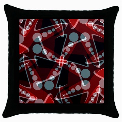 Abstract Art Swirl Throw Pillow Case (Black) from ArtsNow.com Front