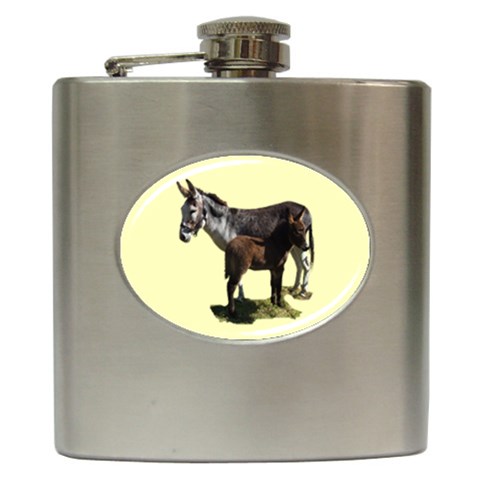 Jennyfoal Hip Flask (6 oz) from ArtsNow.com Front