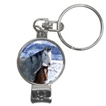 Winter Horses 0004 Nail Clippers Key Chain