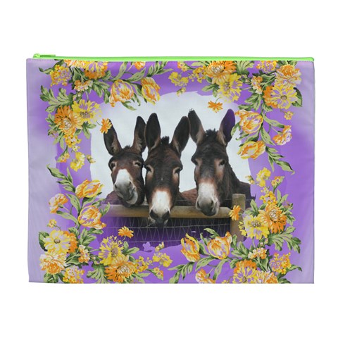 Three Donks Cosmetic Bag (XL) from ArtsNow.com Front