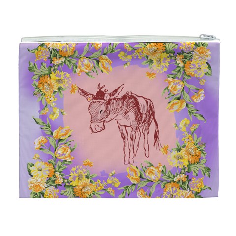 Donkey Cosmetic Bag (XL) from ArtsNow.com Back