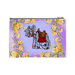 Smiling donkey Cosmetic Bag (Large) from ArtsNow.com Back