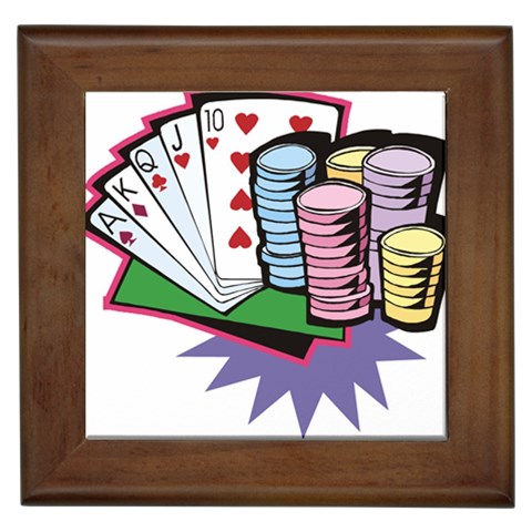 Poker D5 Framed Tile from ArtsNow.com Front