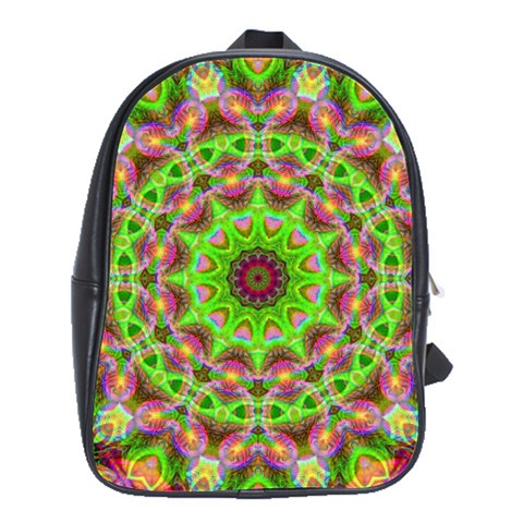 Geometric Rave Mandala Ball Backpack / School Bag (large) from ArtsNow.com Front