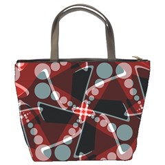 Abstract Crossdots Art Bucket Bag from ArtsNow.com Back