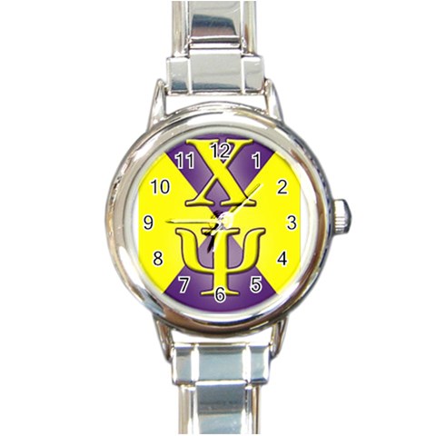 Chi Psi Insignia 1 Round Italian Charm Watch from ArtsNow.com Front