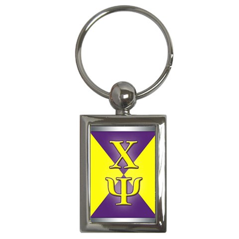 Chi Psi Insignia 1 Key Chain (Rectangle) from ArtsNow.com Front
