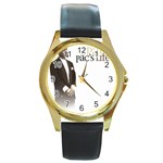 2Pac-Pacs Life Round Gold Metal Watch