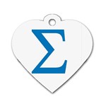 sigma-greec Dog Tag Heart (Two Sides)