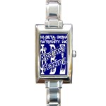 SIGMA2_against_hazing Rectangular Italian Charm Watch