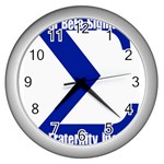 sigma GreekLetter Wall Clock (Silver)
