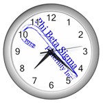 sigma 4_canes_peppermint_single Wall Clock (Silver)