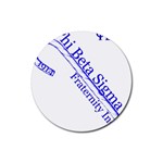 sigma 4_canes_peppermint_sing Rubber Round Coaster (4 pack)