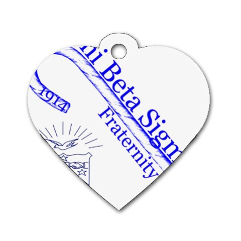 sigma 4_canes_peppermint_si Dog Tag Heart (One Side) from ArtsNow.com Front