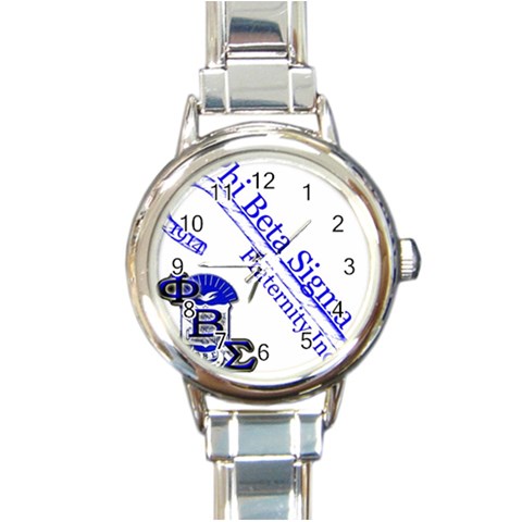 sigma 4_canes_peppermint_ Round Italian Charm Watch from ArtsNow.com Front