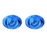 Blue Rose Custom Cufflinks (Oval)