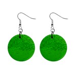 Green Custom 1  Button Earrings