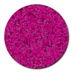 Hot Pink Custom Round Mousepad
