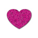 Hot Pink Custom Heart Coaster (4 pack)