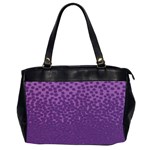 Purple Leopard Custom Oversize Office Handbag (Two Sides)