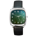 blue/green Square Metal Watch