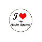 I Love Golden Retriever Hat Clip Ball Marker (10 pack)
