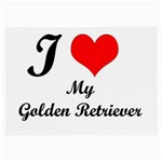 I Love Golden Retriever Glasses Cloth (Large)