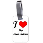 I Love Golden Retriever Luggage Tag (one side)