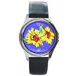 Sunflower Round Metal Watch