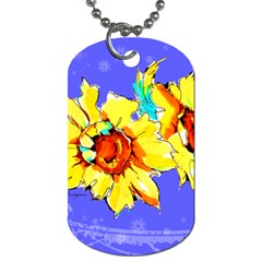 Sunflower Dog Tag (Two Sides) from ArtsNow.com Front