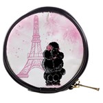 Black Poodle Eiffel Tower in Pink Mini Makeup Bag