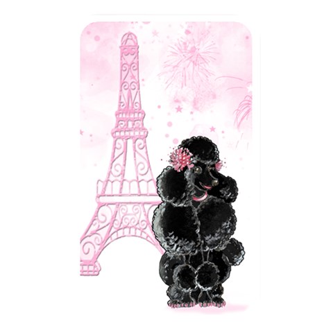 Black Poodle Eiffel Tower in Pink Memory Card Reader (Rectangular) from ArtsNow.com Front