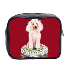 White Poodle on Tuffet Mini Toiletries Bag (Two Sides) from ArtsNow.com Back