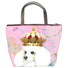 White Poodle Princess Bucket Bag from ArtsNow.com Back