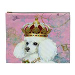 White Poodle Princess Cosmetic Bag (XL)
